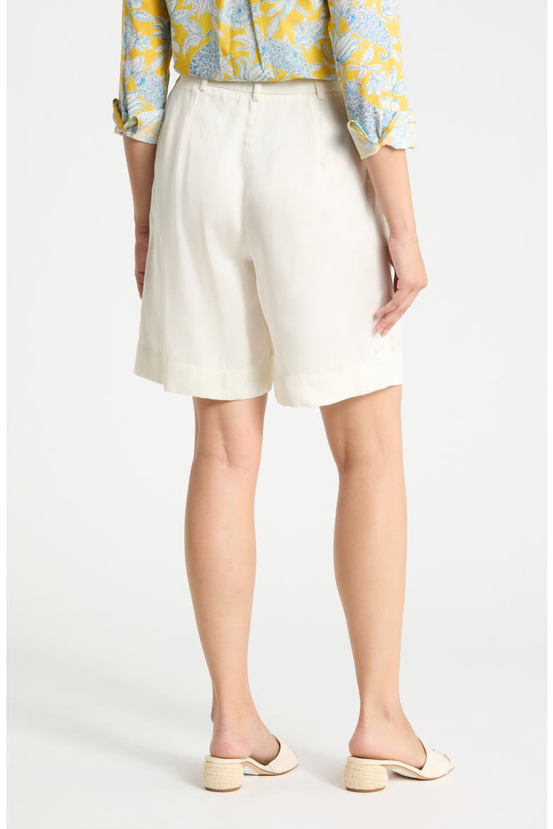Cove High Waist Pleated Shorts, Alternate, color, IVORY