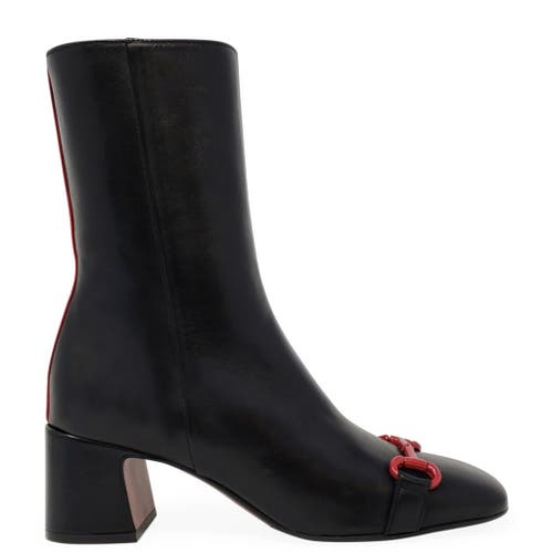 Madison Maison Back Stripe Horse Bit Buckle Boot In Black
