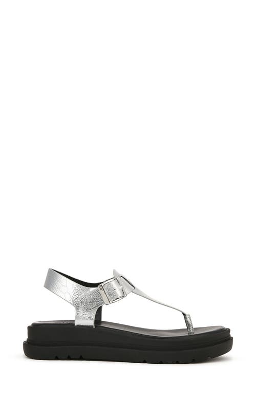 Naturalizer Alyssa T-strap Platform Sandal In Silver