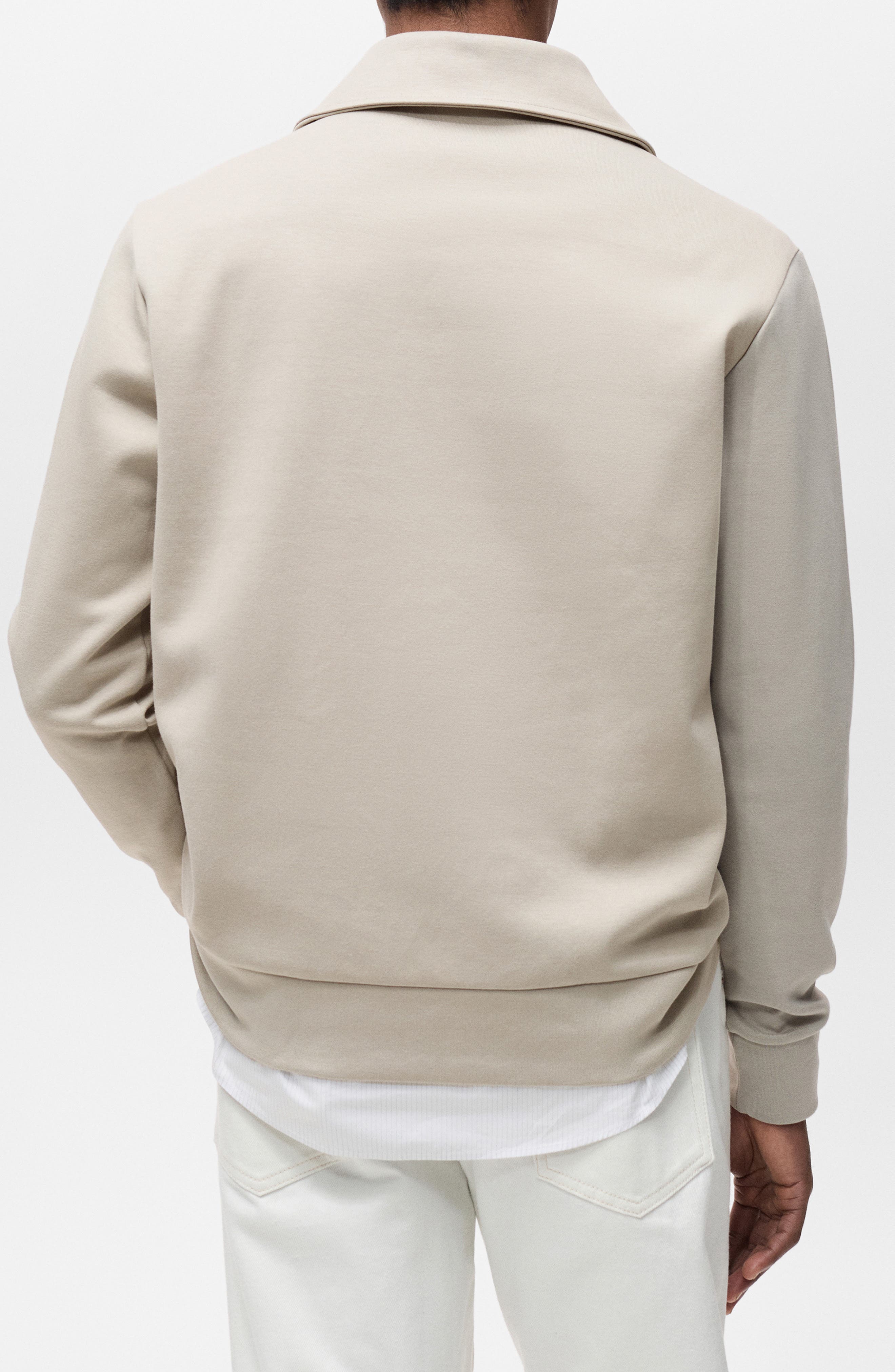 Cotton Blend Half Zip Sweatshirt - image 2