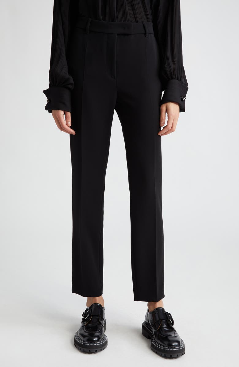 Max Mara Studio Jerta Cady Straight Leg Trousers, Main, color, Black