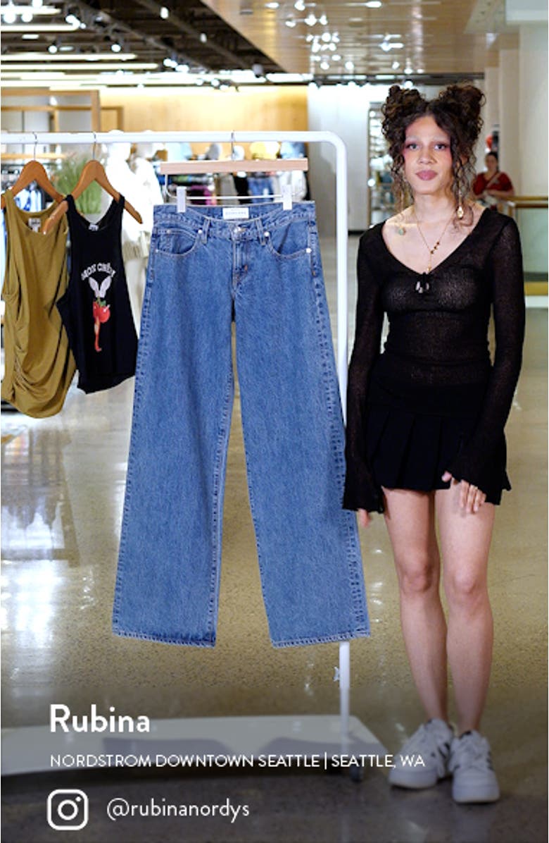 Lexi Low Rise Organic Cotton Wide Leg Jeans, sales video thumbnail