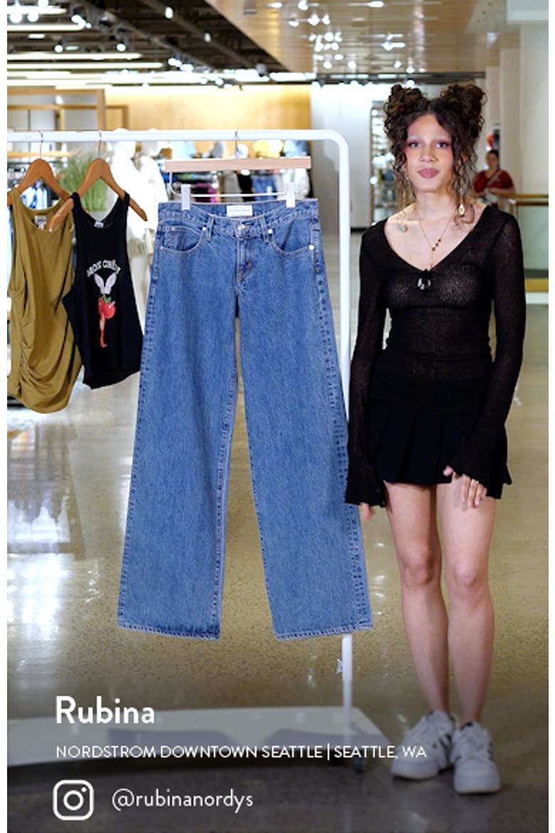 Lexi Low Rise Organic Cotton Wide Leg Jeans video