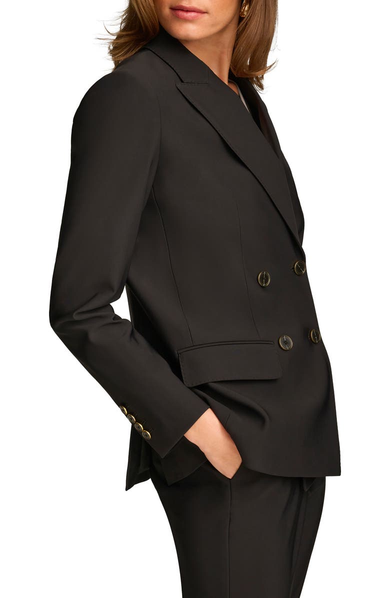 Donna Karan New York Pickstitch Double Breasted Blazer, Alternate, color, 