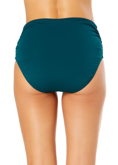 ANNE COLE LIVE IN COLOR CONVERTIBLE HIGH WAIST SHIRRED SWIM BOTTOM 
