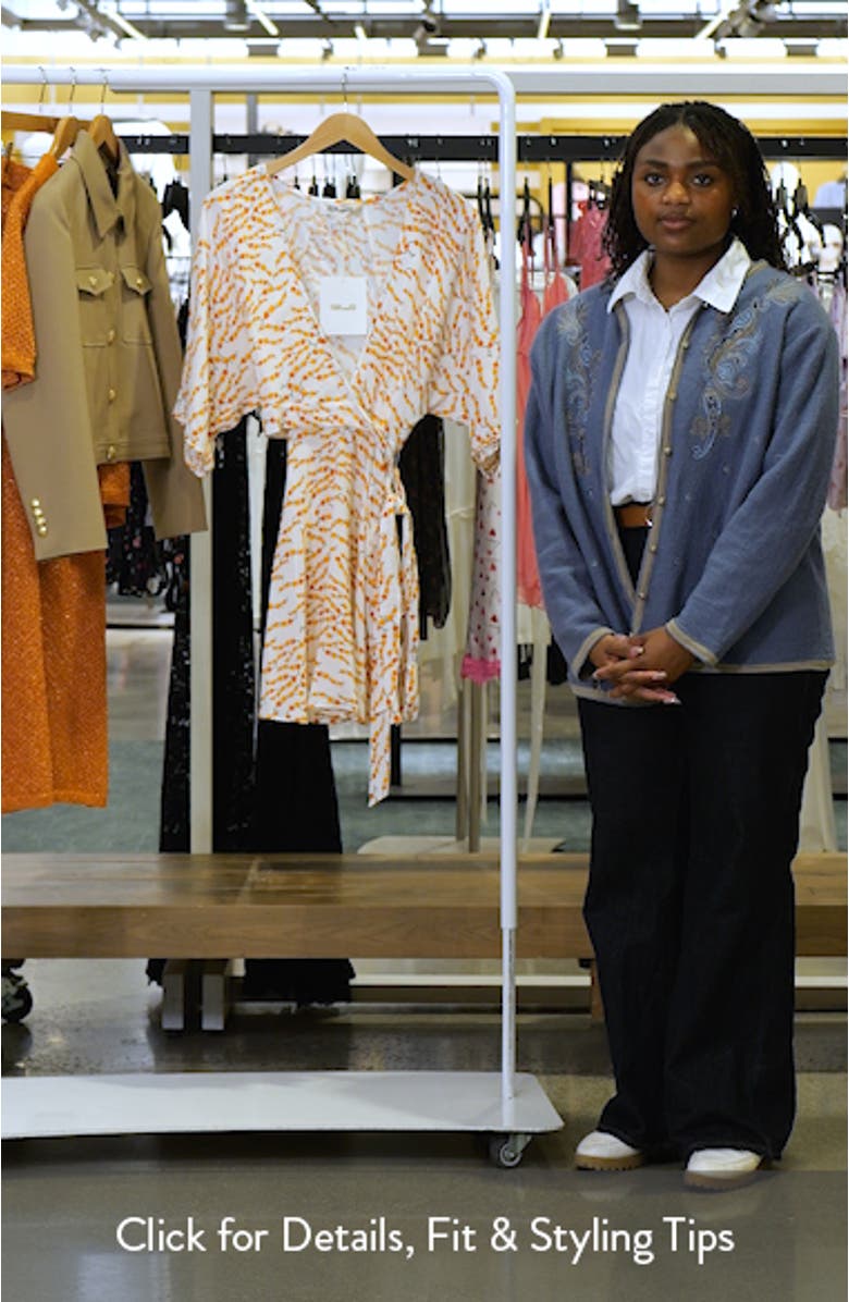 Bonnie Print Faux Wrap Minidress, sales video thumbnail