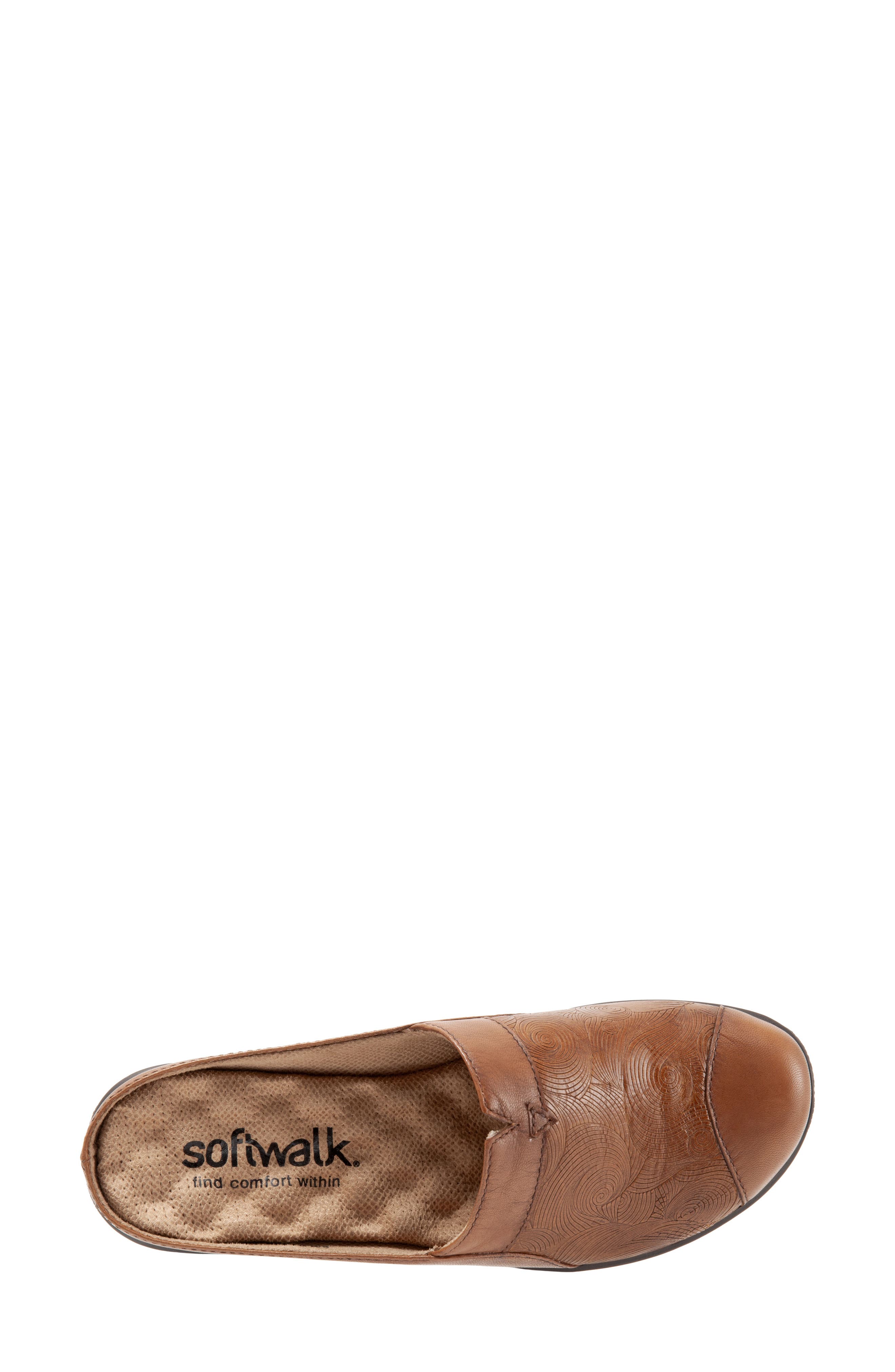 'San Marcos' Woven Clog, Alternate, color, BRANDY LEATHER