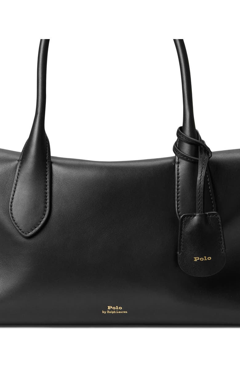 Polo Ralph Lauren Bellport Leather Satchel, Alternate, color, Black
