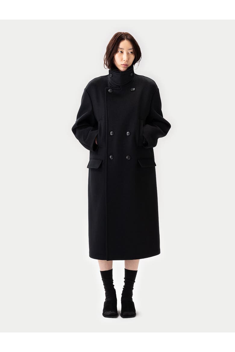 Unisex Cashmere Trench Coat, Alternate, color, black