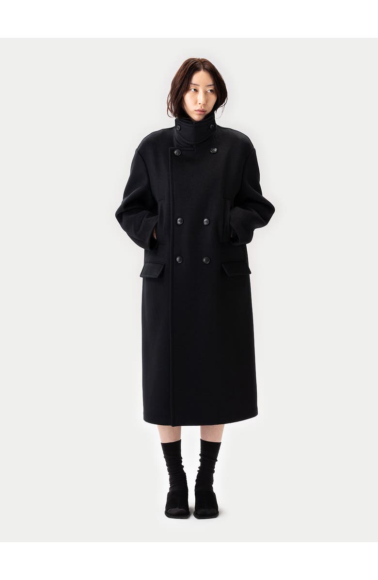 Gobi Cashmere Unisex Cashmere Trench Coat, Alternate, color, Black