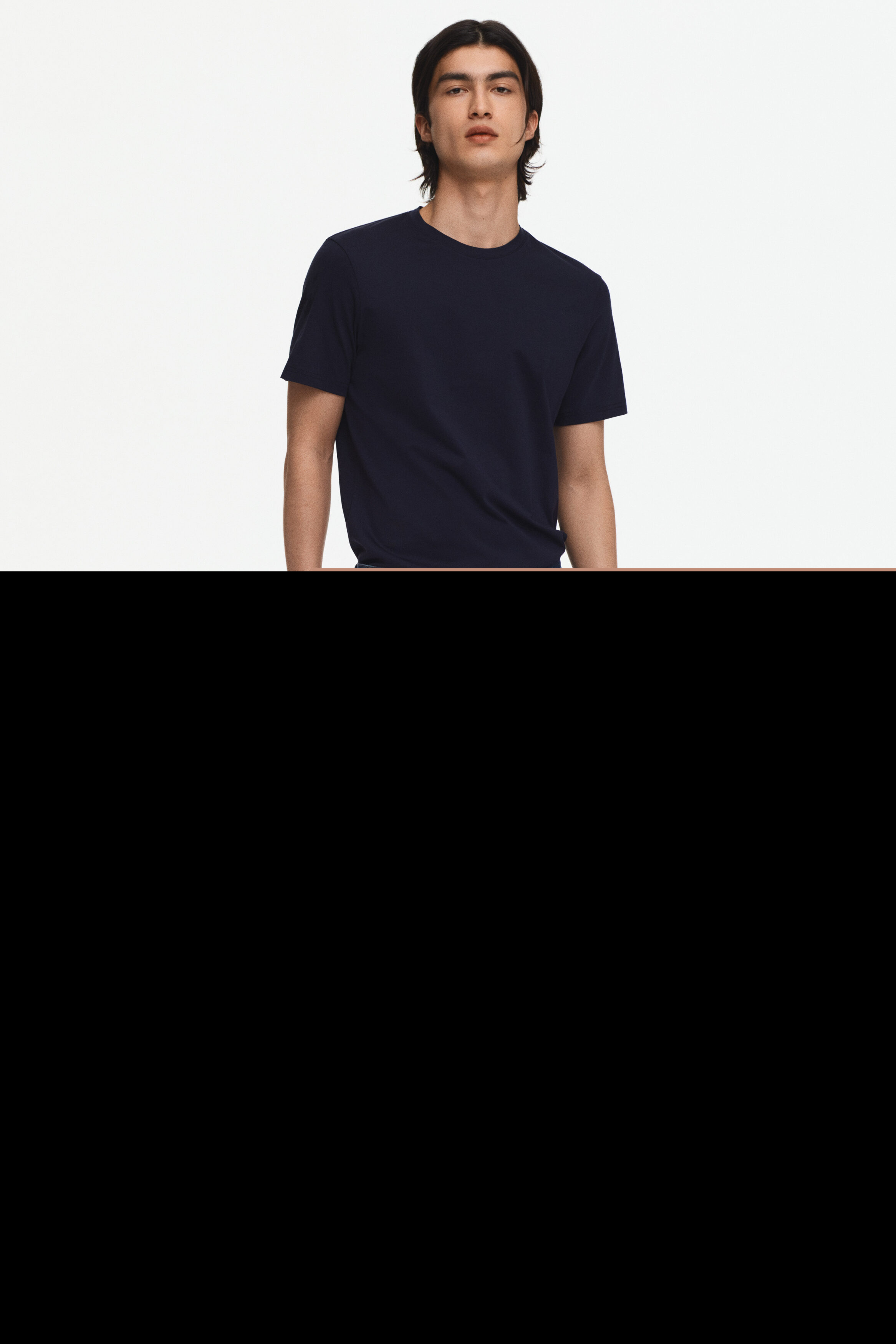Slim Fit Pima Cotton T-shirt, Alternate, color, Navy blue