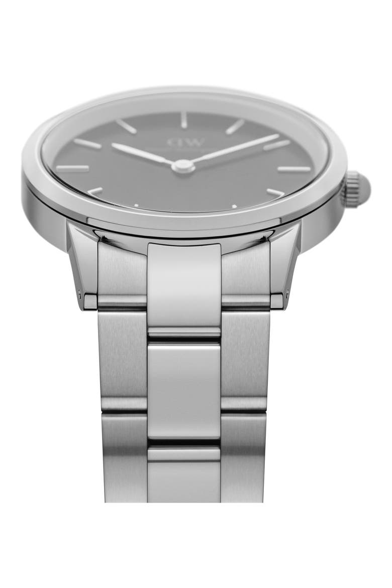 Iconic Bracelet Watch, 40mm, Alternate, color, SILVER/ BLACK