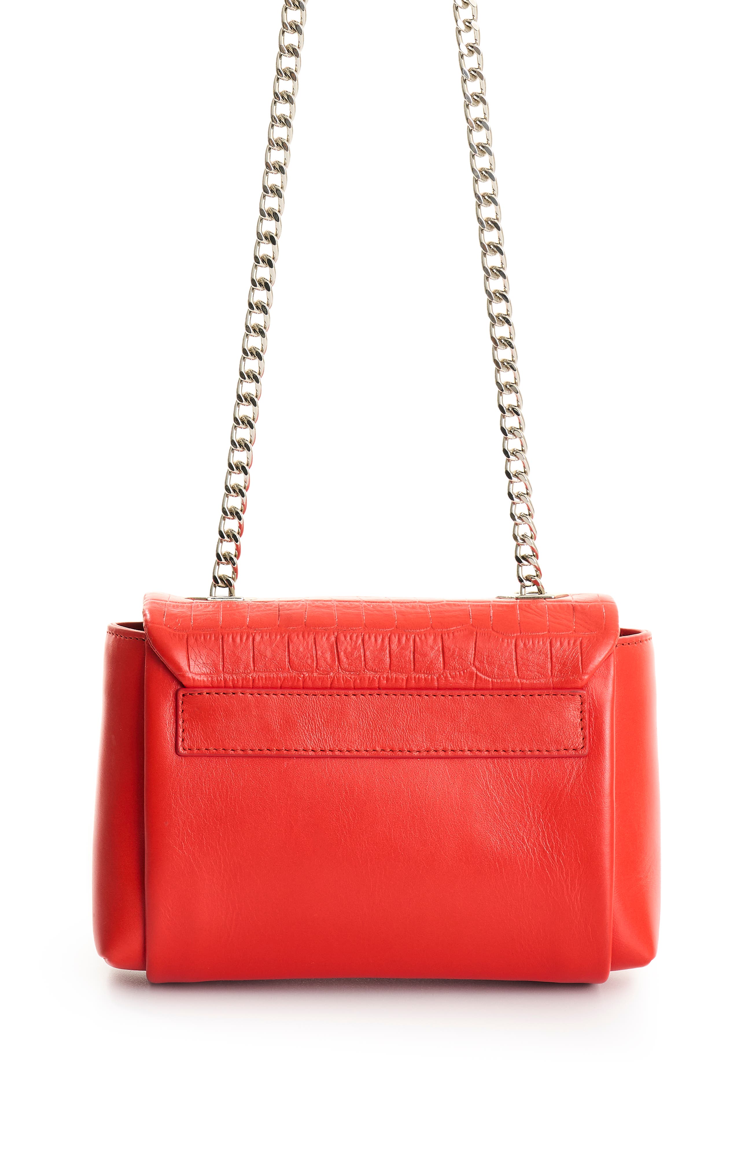 Velez Leather Crossbody Bag with Chain, Alternate, color, Red
