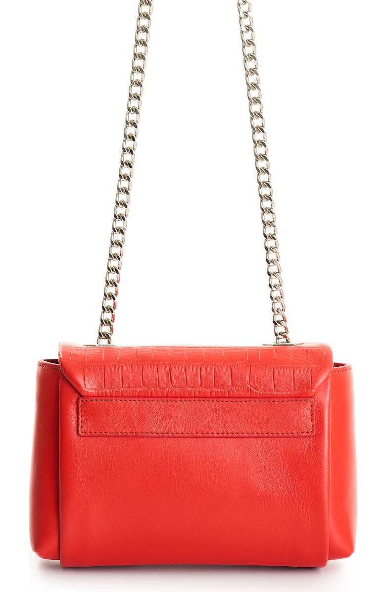 Velez Leather Crossbody Bag with Chain, Alternate, color, Red