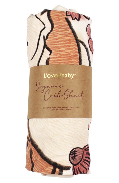 L'ovedbaby Organic Cotton Crib Sheet In Brown