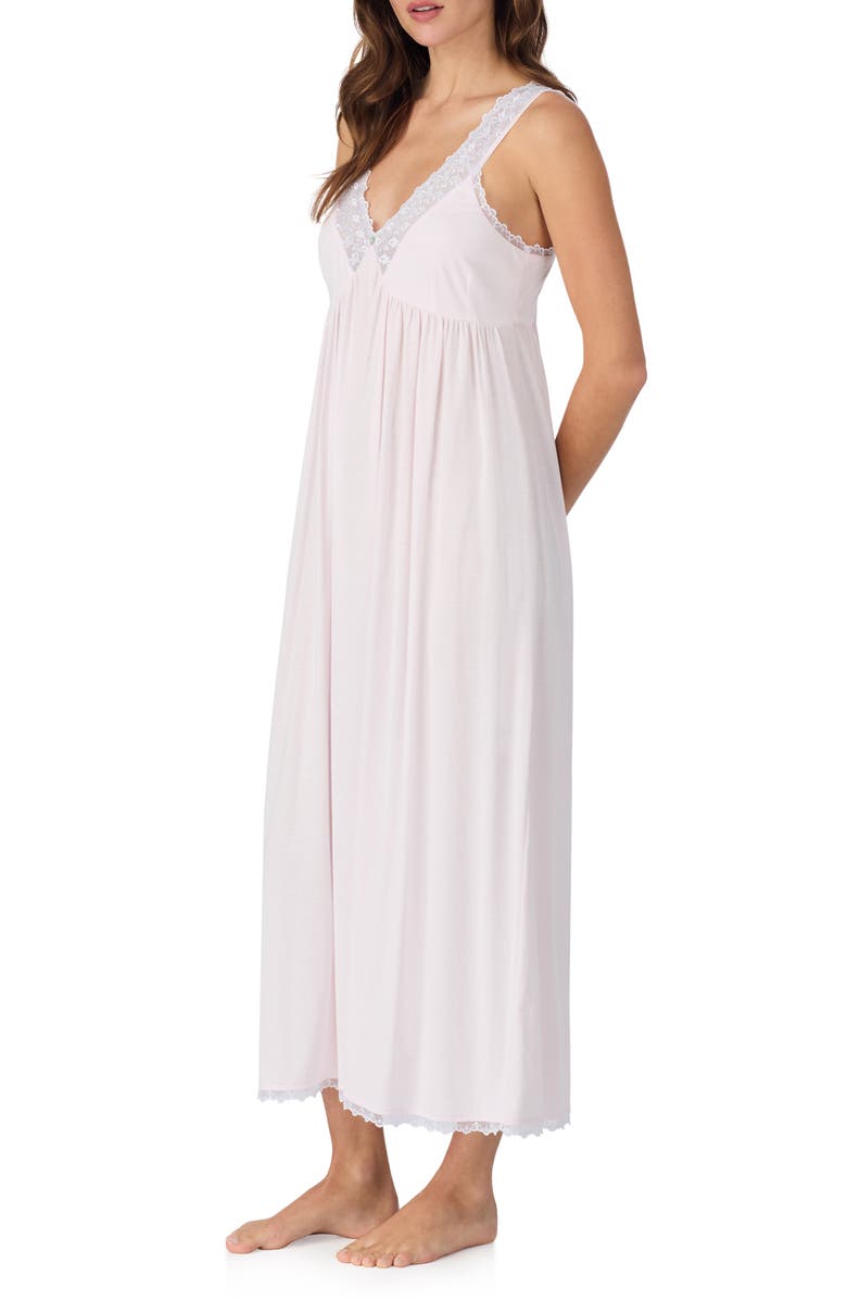 Eileen West Lace Trim Ballet Cotton Blend Nightgown, Alternate, color,