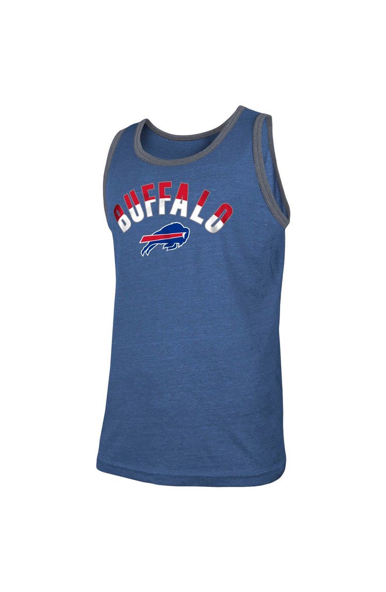 New Era Men's New Era Heathered Royal Buffalo Bills Ringer Tri-Blend Tank Top, Alternate, color, Heather Royal