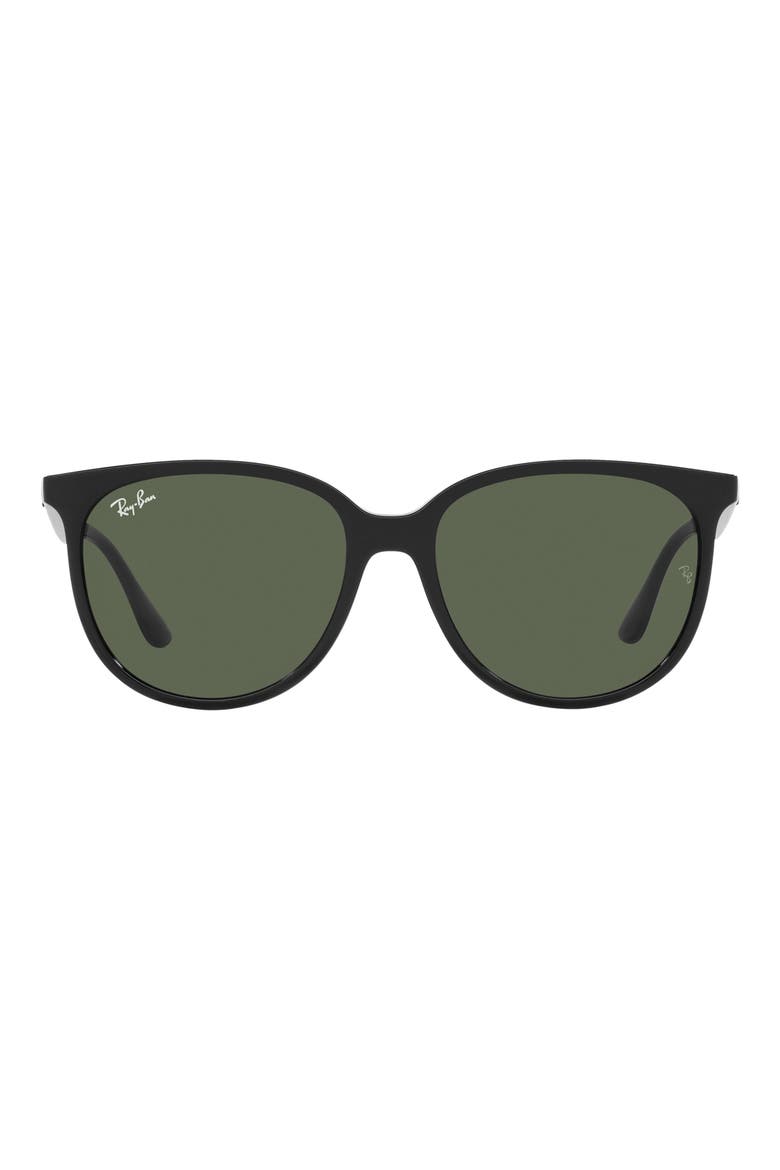 54mm Square Sunglasses, Main, color, BLACK