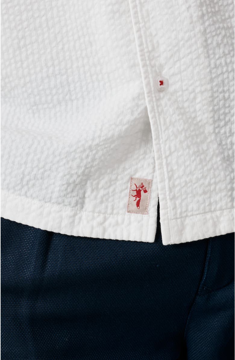 Aubin Seersucker Linen Short Sleeve Shirt, Alternate, color, Vintage White