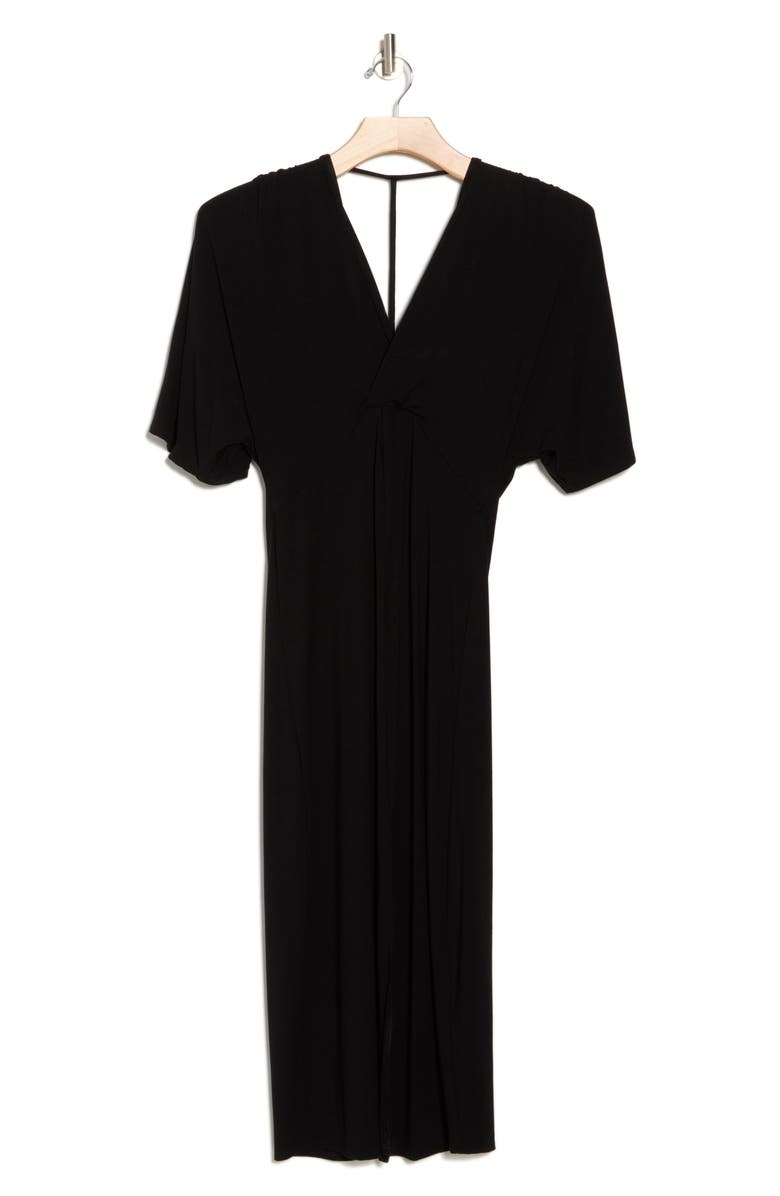 GO COUTURE Front Twist Maxi Dress, Alternate, color, Black