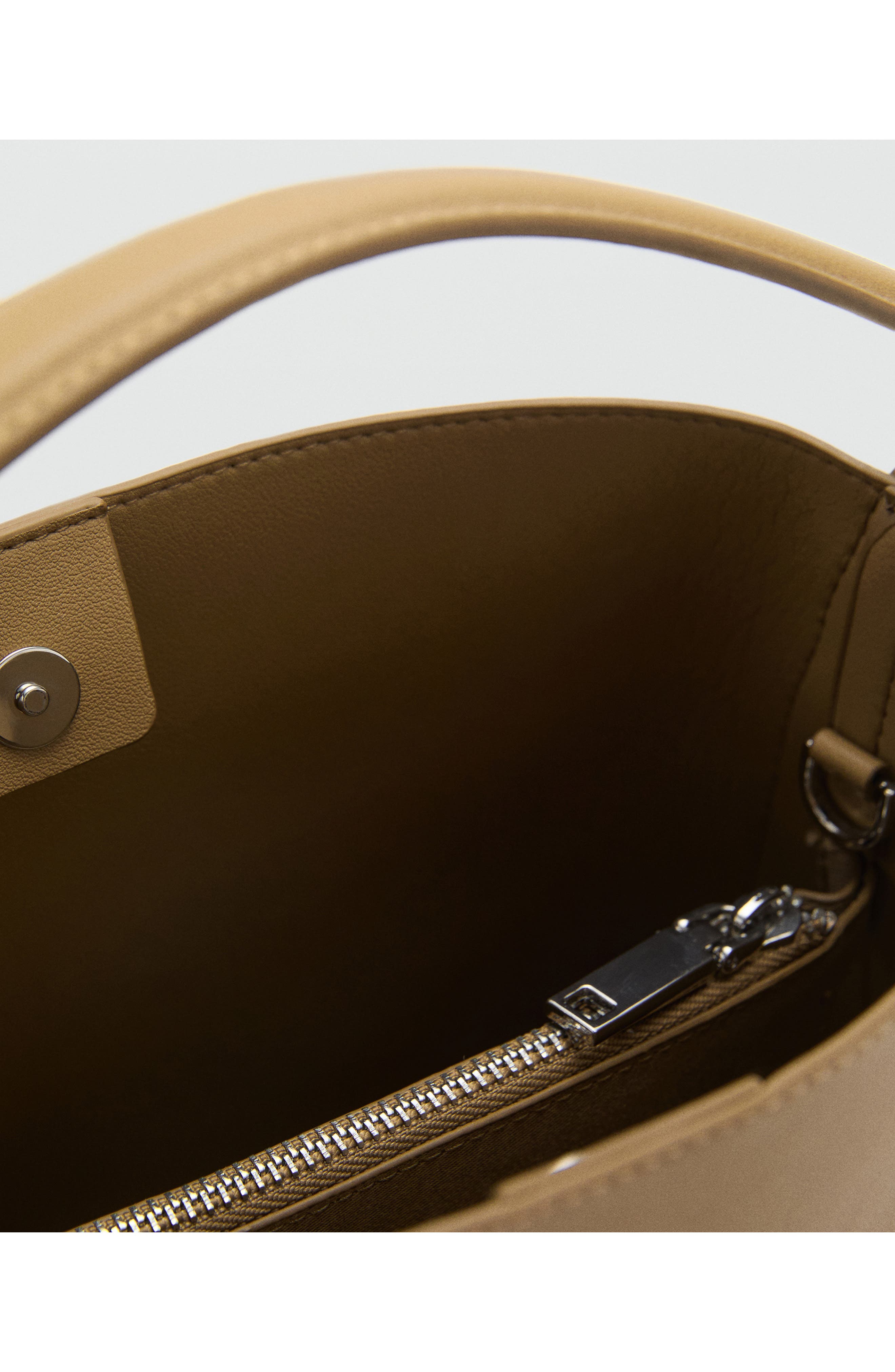 MANGO Faux Leather Crossbody Bag, Alternate, color, 