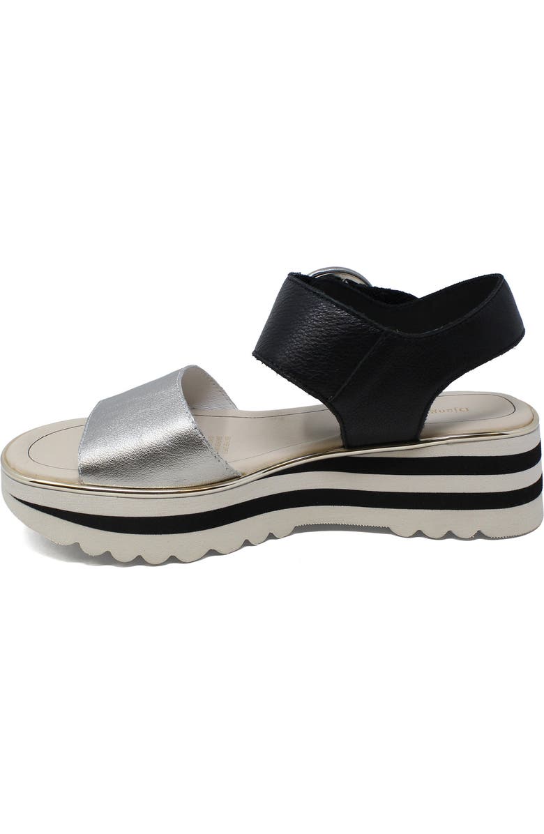 DJANGO AND JULIETTE Harlows Chunky Low Platform Sandal, Alternate, color, Argento-Black Leather