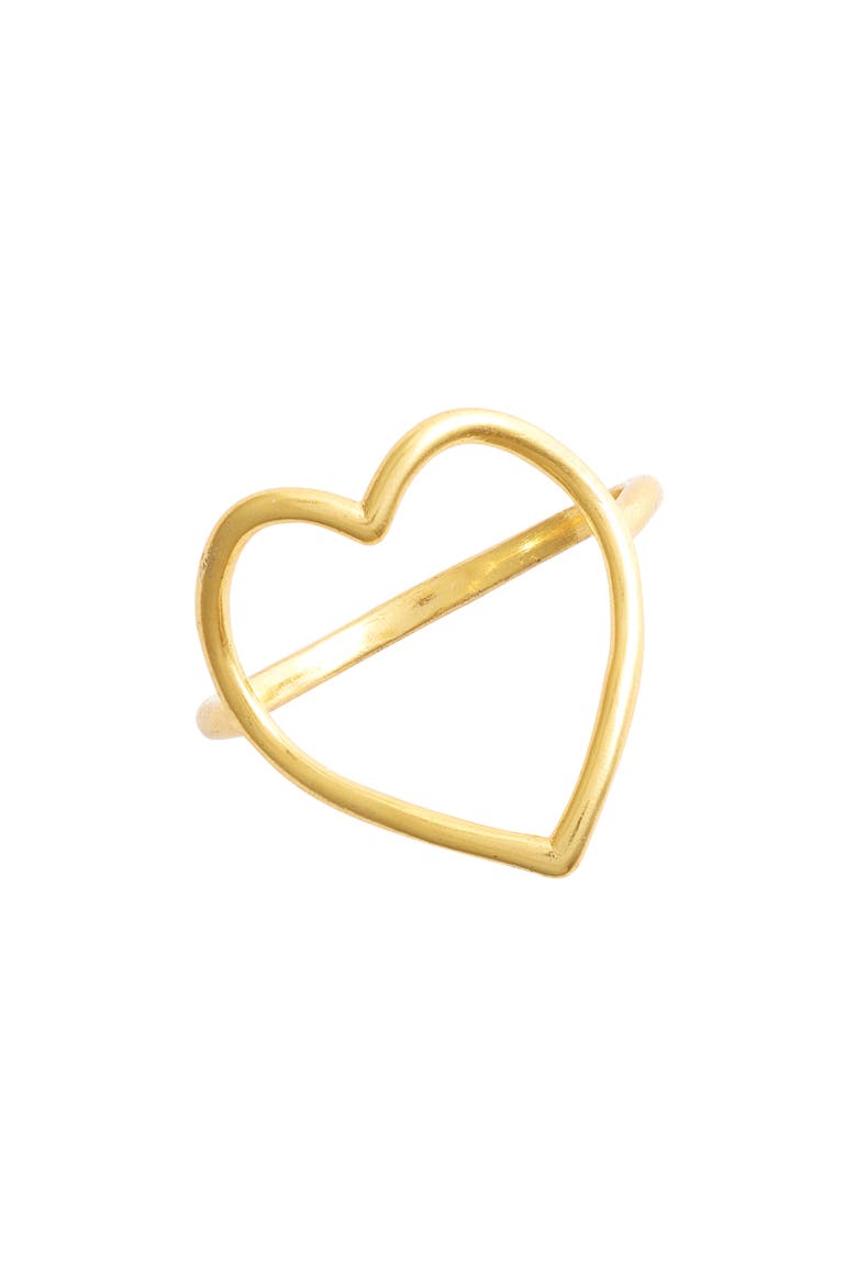 Open Wire Heart Ring, Main, color, VINTAGE GOLD