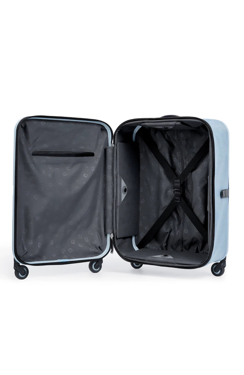 Pixie Mood Collapsible Pebble Carry-on Suitcase In Cyan