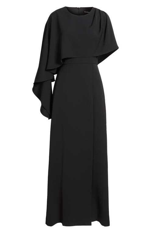 BLACK HALO BLACK HALO MARTINE ASYMMETRIC CAPE GOWN