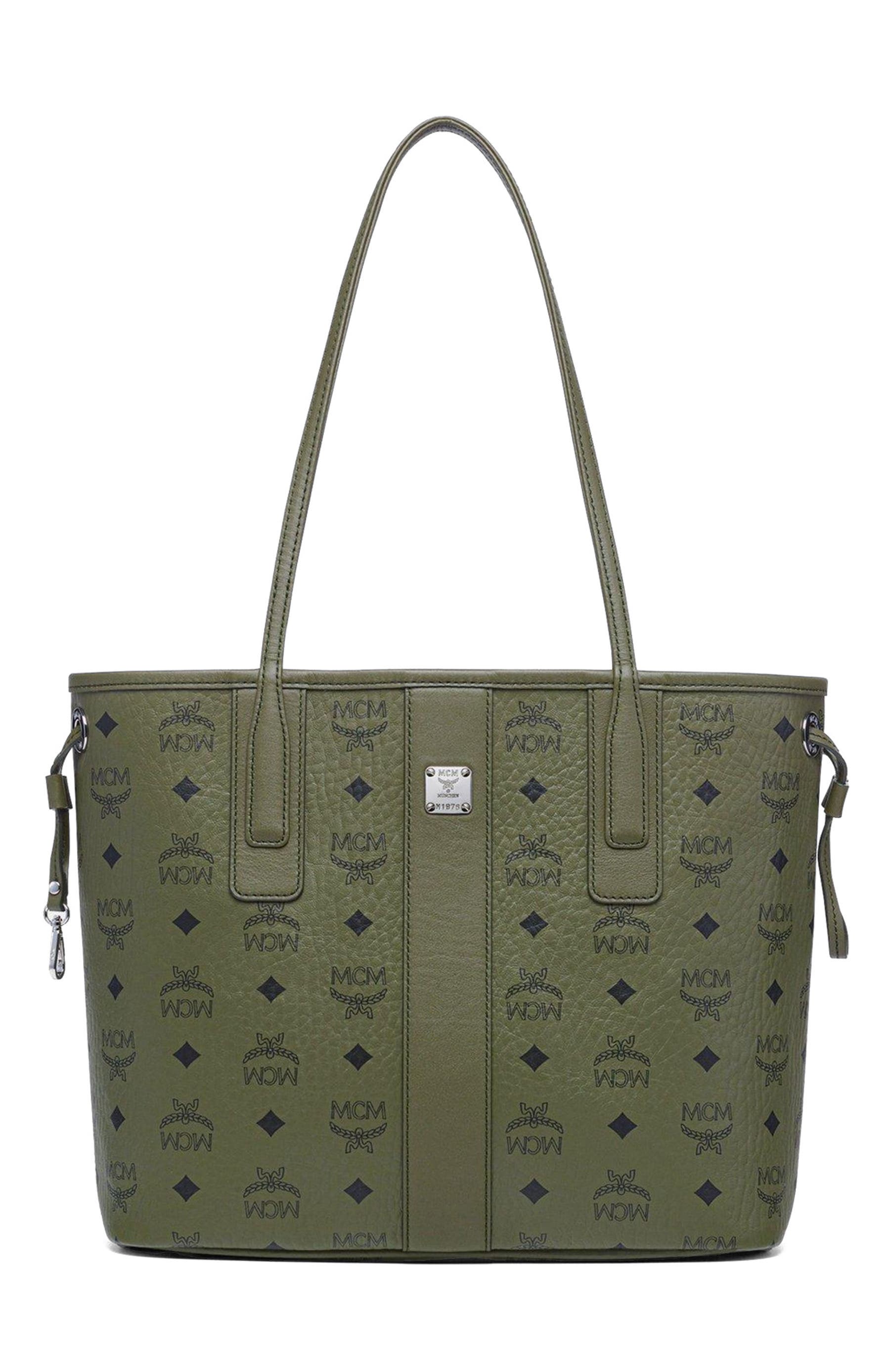 MCM Small Liz Shopper in Visetos, Main, color, 