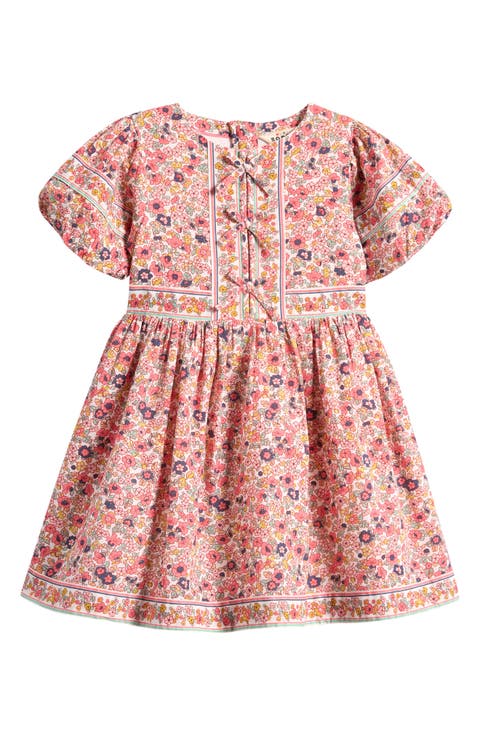 Floral Print Cotton & Linen Dress