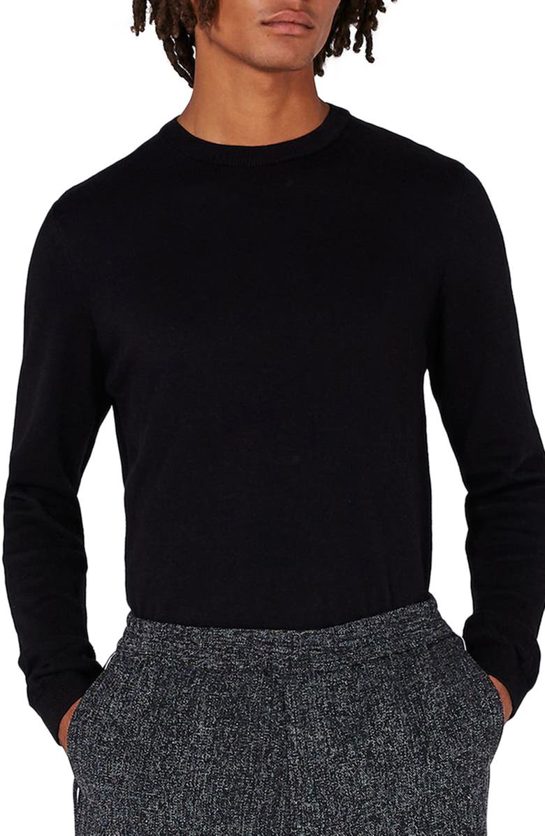 Topman Side Rib Cotton Sweater, Main, color,