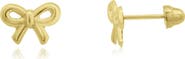 The Lovery Fine Jewelry Mini Bow Screw Back Stud Earrings