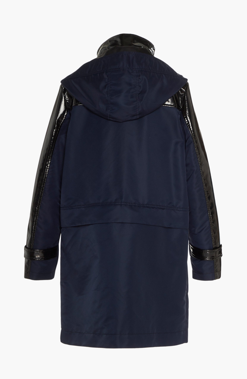 Caalo Water-resistant Convertible Sustainable Raincoat In Navy