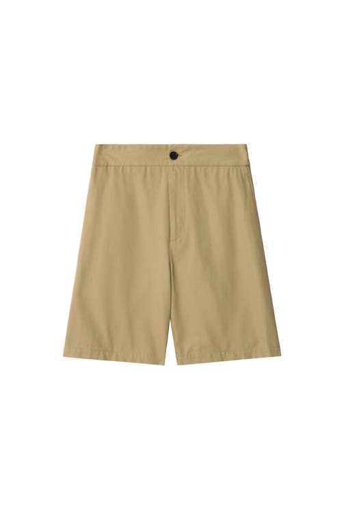 Burberry Gabardine Shorts In Blue