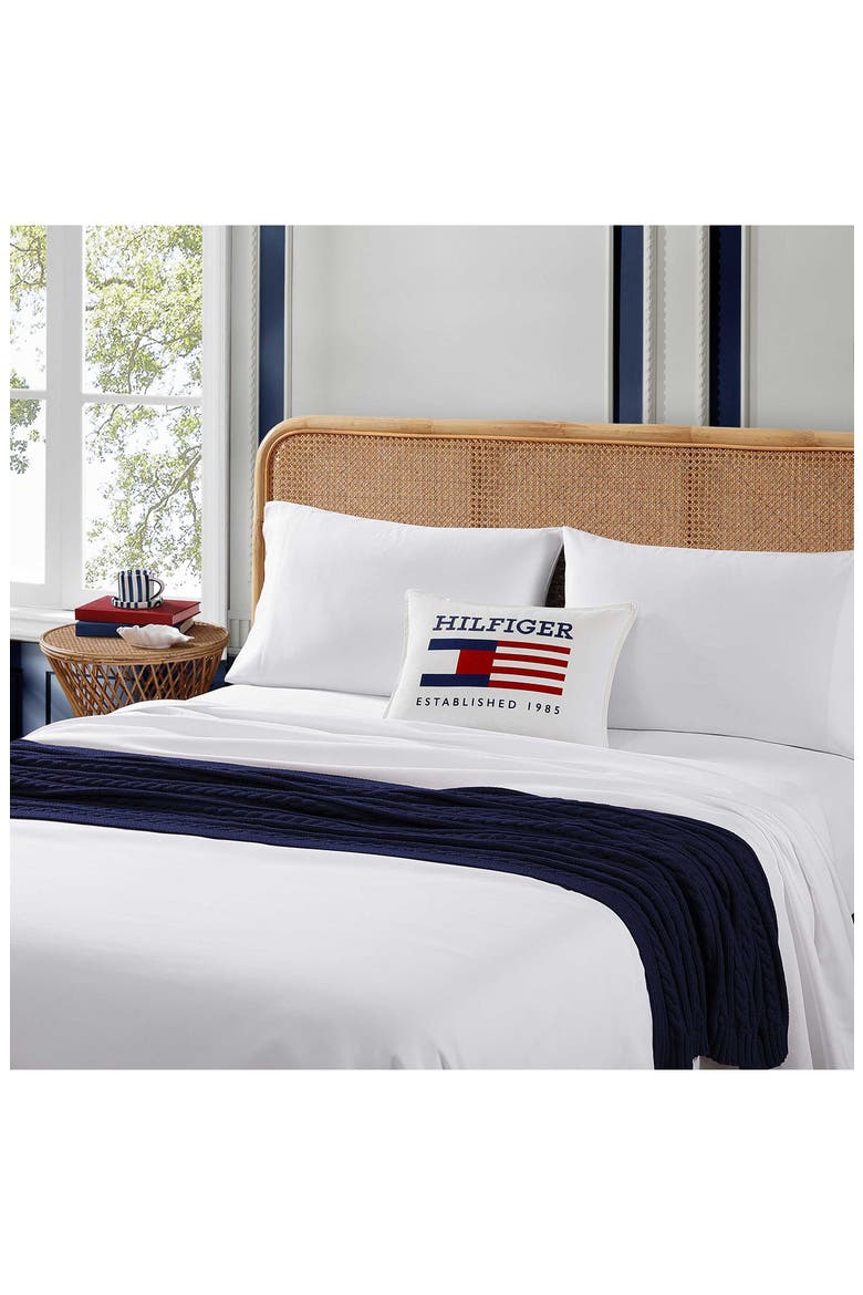 Flag Graphic Accent Pillow, Alternate, color, WHITE/ BLUE/ RED