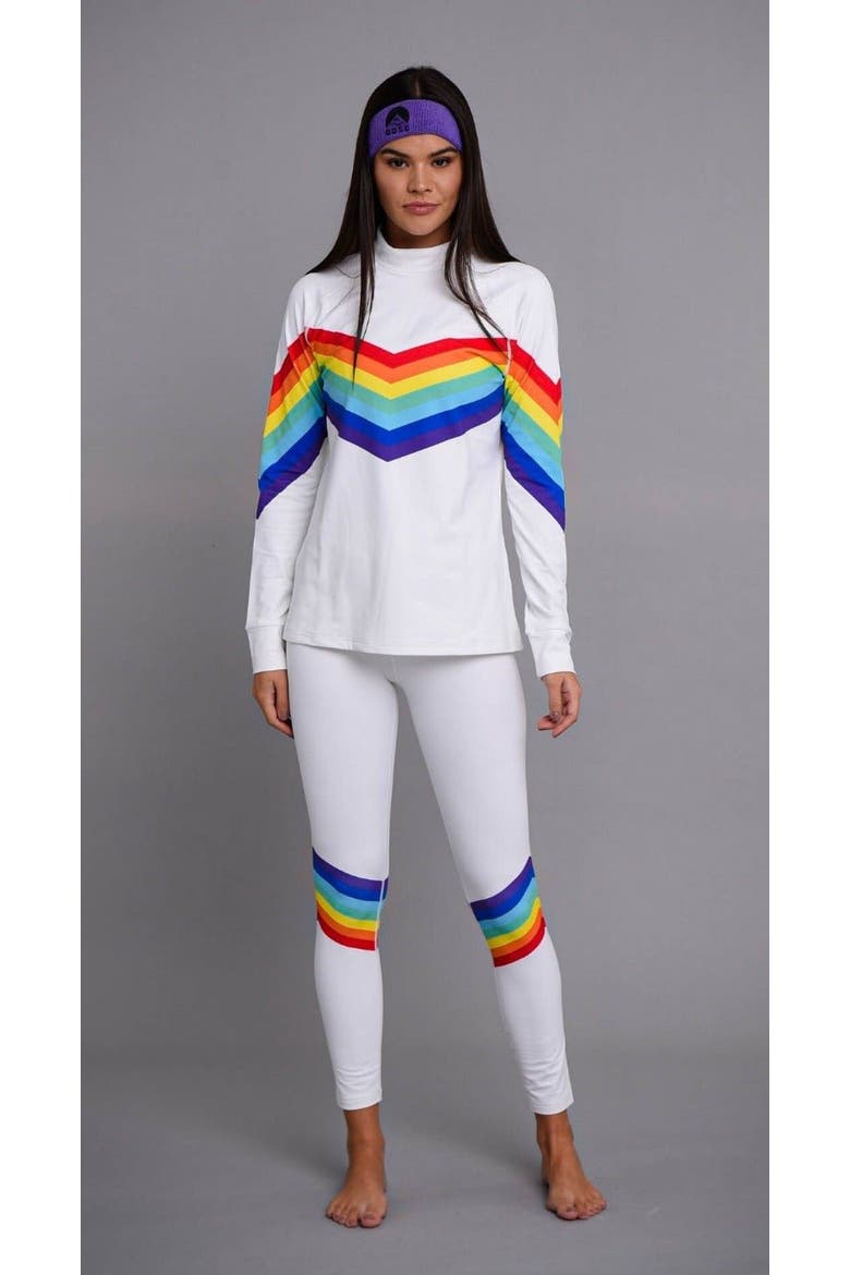 Rainbow Road Women's Baselayer Top, Alternate, color, multi-colour