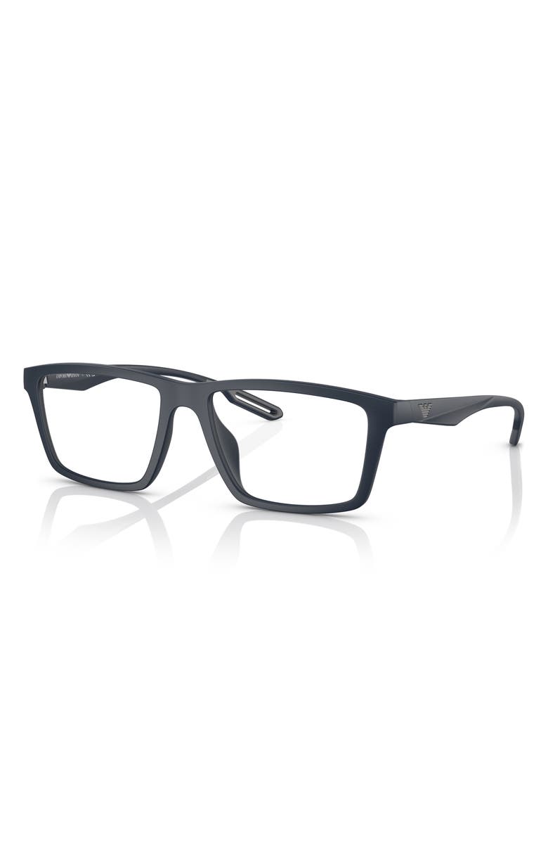Emporio Armani 55mm Rectangle Optical Glasses, Alternate, color, 