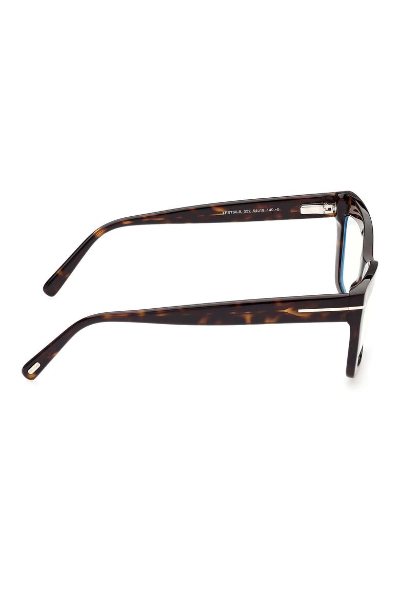 54mm Cat Eye Blue Light Blocking Glasses, Alternate, color, DARK HAVANA