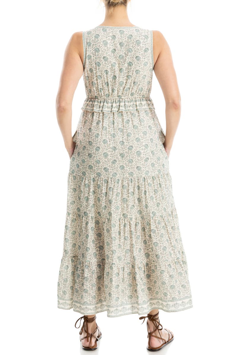 MAX STUDIO Floral Sleeveless Maxi Dress, Alternate, color, Seashell/ Sage Roseberry