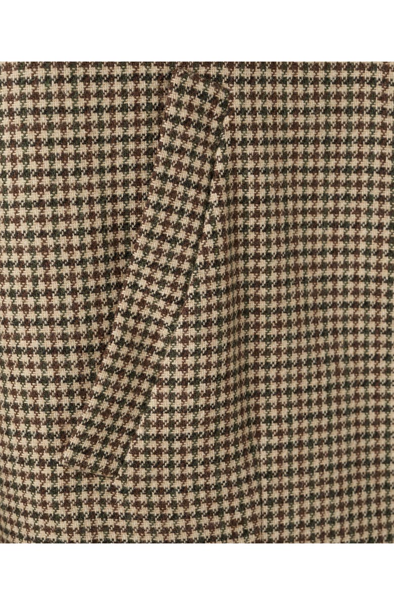 MANGO Gina Houndstooth Microcheck Jacket, Alternate, color, Medium Brown