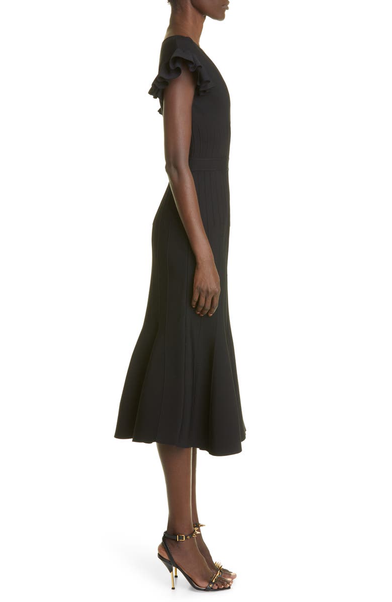 McQueen Alexander McQueen Mermaid Midi Dress, Alternate, color, 