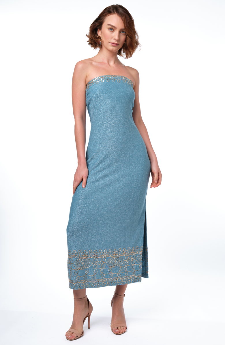 Calypso St. Barth Valerie Dress, Main, color, Blue Shimmer