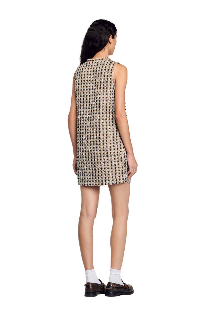 SANDRO Short tweed dress, Alternate, color, 