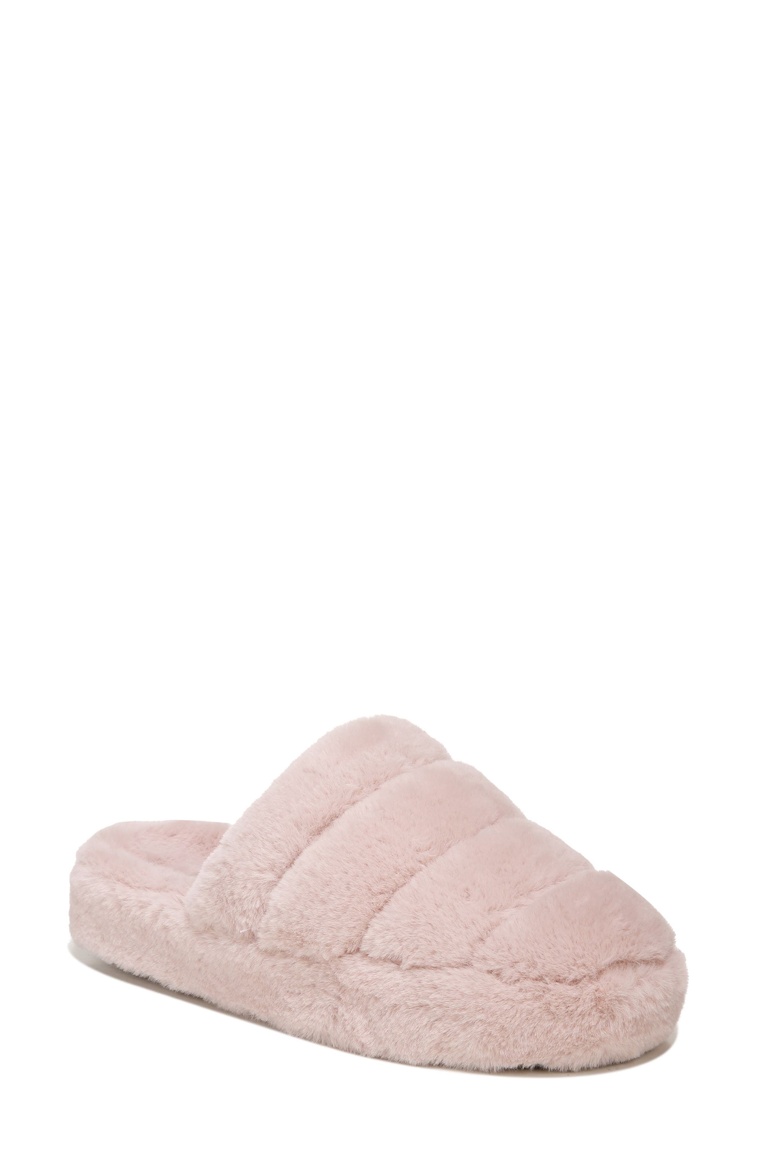 Cosmina Faux Fur Slipper, Main, color, BLUSH