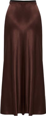 Exquise Satin Midi Skirt