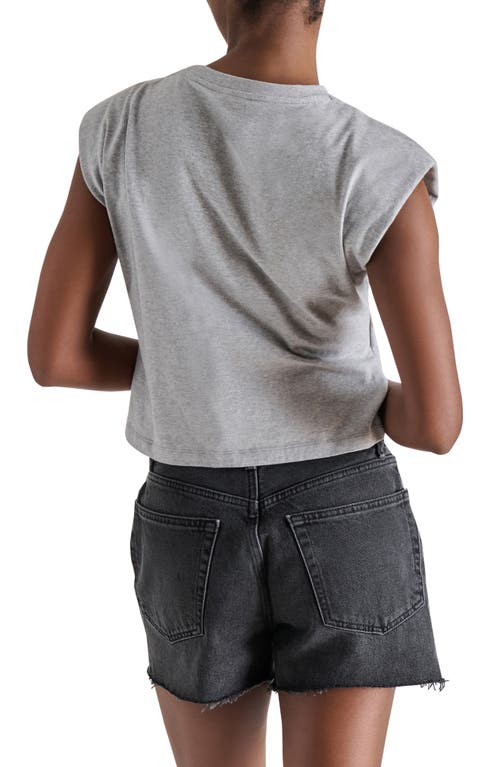 Steve Madden Draped Shoulder Pad T-shirt