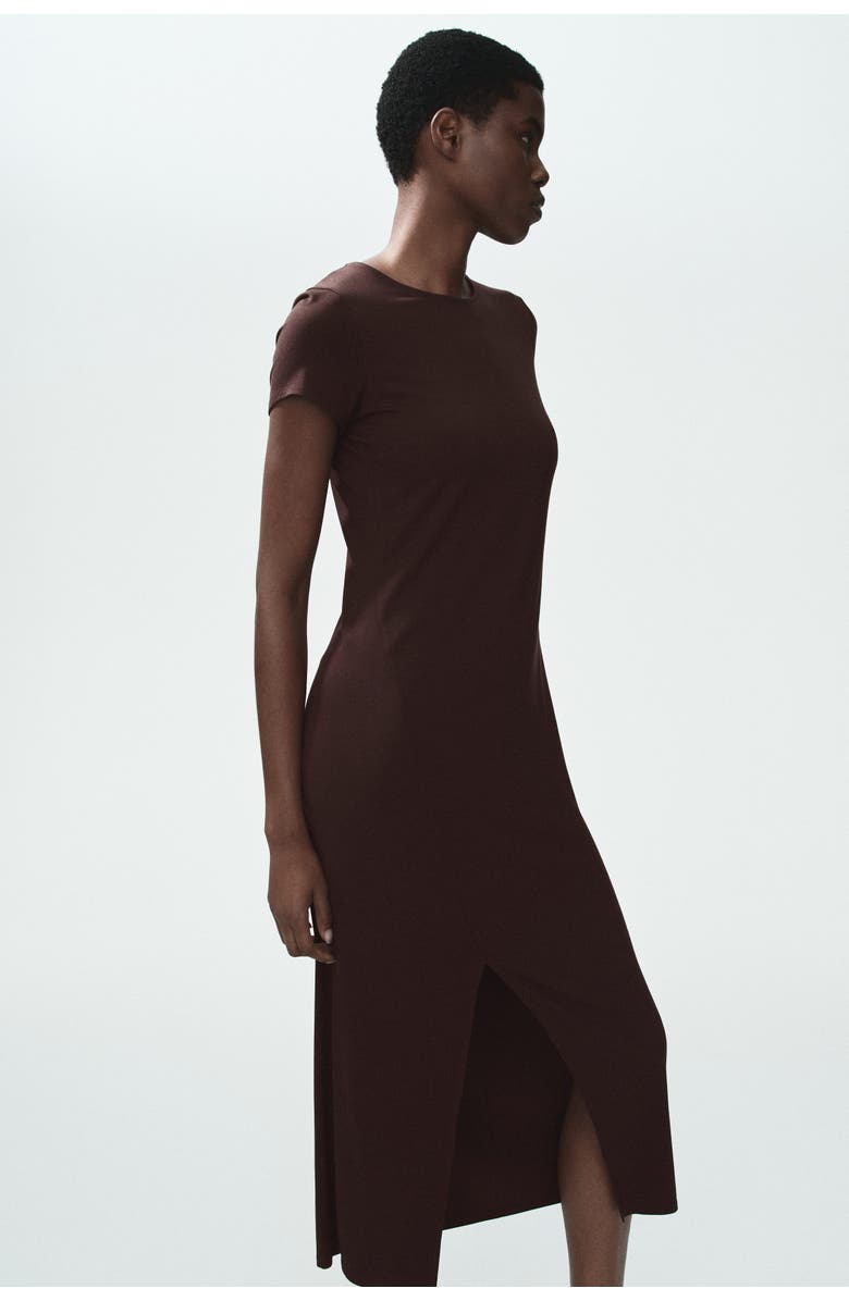 H&M Midi T-shirt Dress, Alternate, color, Dark Brown