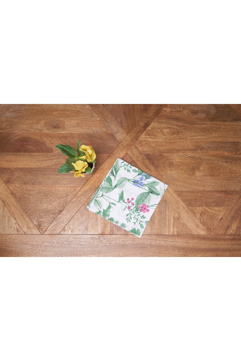 Marcy Blooms Cotton Cloth Napkins Set of 6, Alternate, color, Green