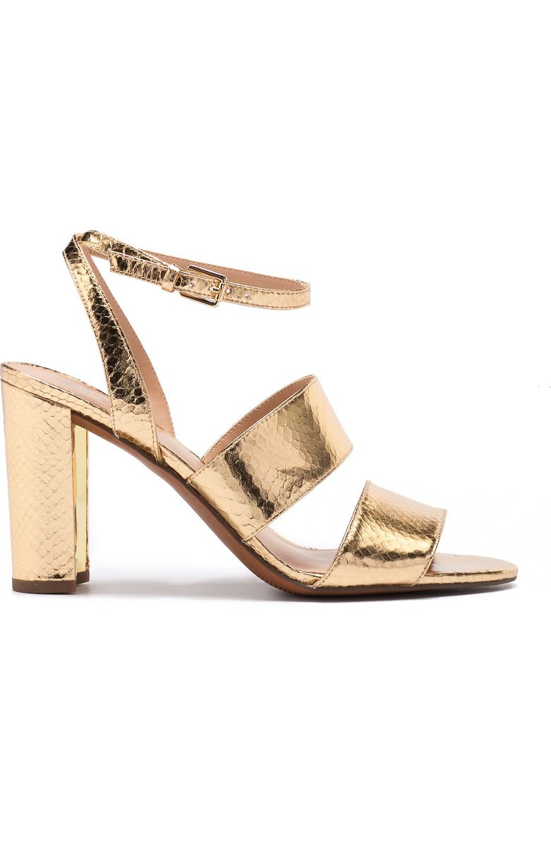 Franco Sarto Haneli Reptile-Embossed Ankle Strap Sandal, Alternate, color,